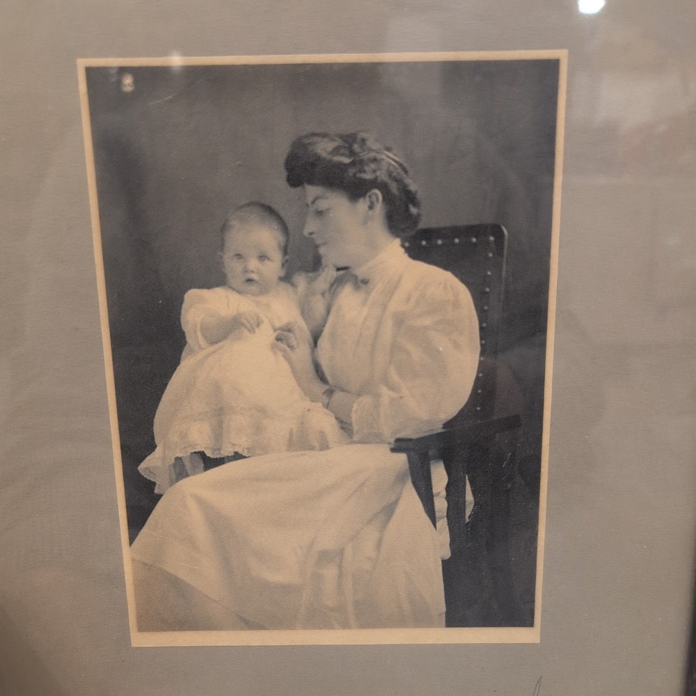 Antique 1907 Signed Mother & Child Portrait John Wanamaker Framed Photo PA - Picture 2 of 7